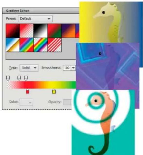 ADOBE Photoshop Elements 11 - About gradients - 1