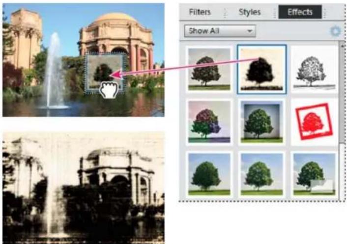 ADOBE Photoshop Elements 11 - Apply an effect - 1