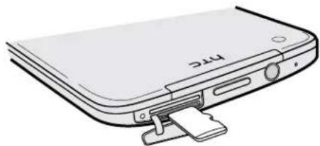 HTC Butterfly - Inserting the storage card - 1