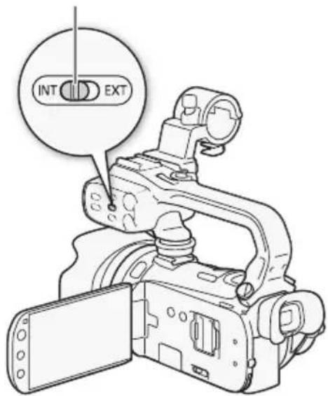 CANON XA10 Pro HD - Using the Built-in Microphone or an External Microphone Connected to the MIC Terminal - 1