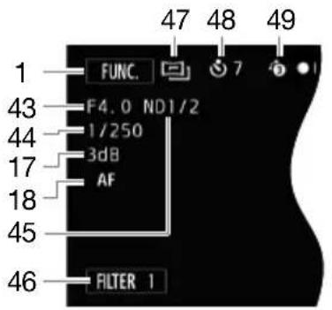 CANON XA10 Pro HD - Appendix: Onscreen Icons and Displays - 3