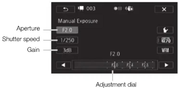 CANON XA10 Pro HD - Using the Manual Exposure Recording Program - 6