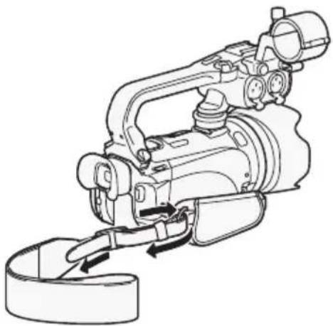 CANON XA10 Pro HD - Attaching an optional wrist strap - 1