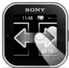 SONY Bluetooth SmartWatch Android - To navigate the Widget screen - 1