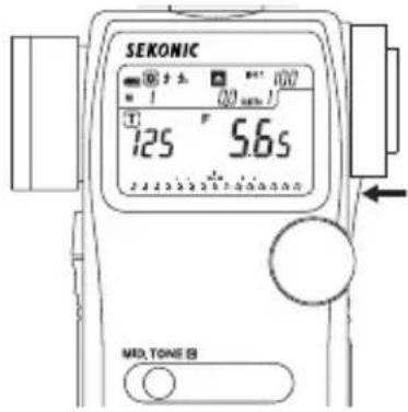 SEKONIC L-758 Cine - 3-2-3 MID.TONE button - 1