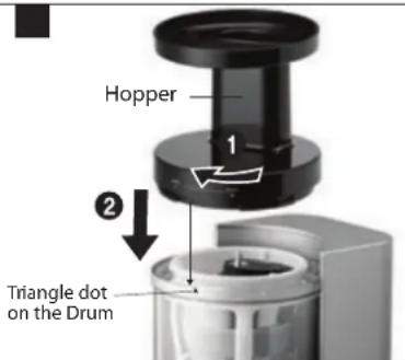 JuicePresso CowaySlowjuicer - Assembly instruction-Type 1 - 4