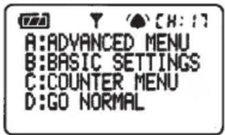 POCKETWIZARD Pocket Wizard Multimax - D: Go Advanced - \*MENU D D: Go Normal - \*MENU D - 2