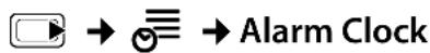 GIGASET SL785 - Activating/deactivating the alarm clock and setting the wake-up time - 1