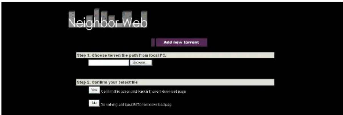 Xtreamer Prodigy - Adding a new torrent - 1
