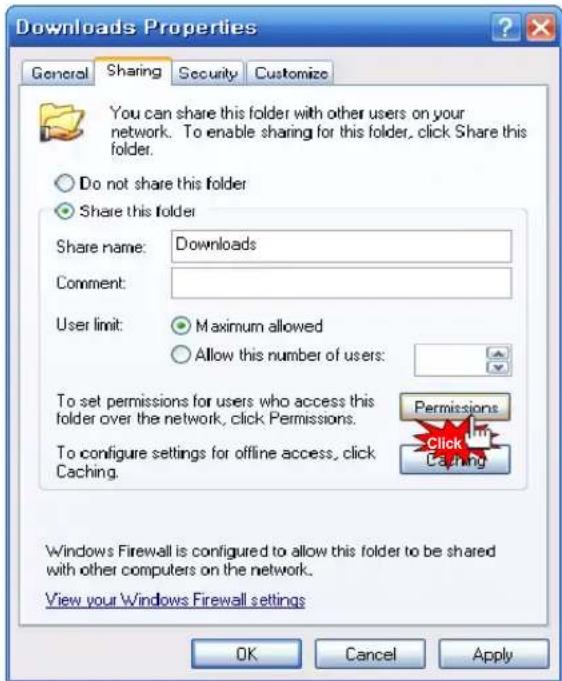 Xtreamer Prodigy - How to configure Folder Sharing Permission in Windows XP - 1