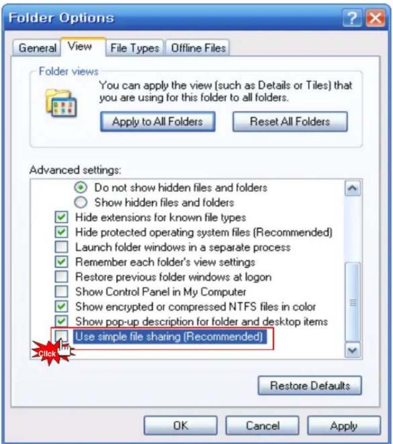 Xtreamer Prodigy - How to configure Folder Sharing Permission in Windows XP - 2