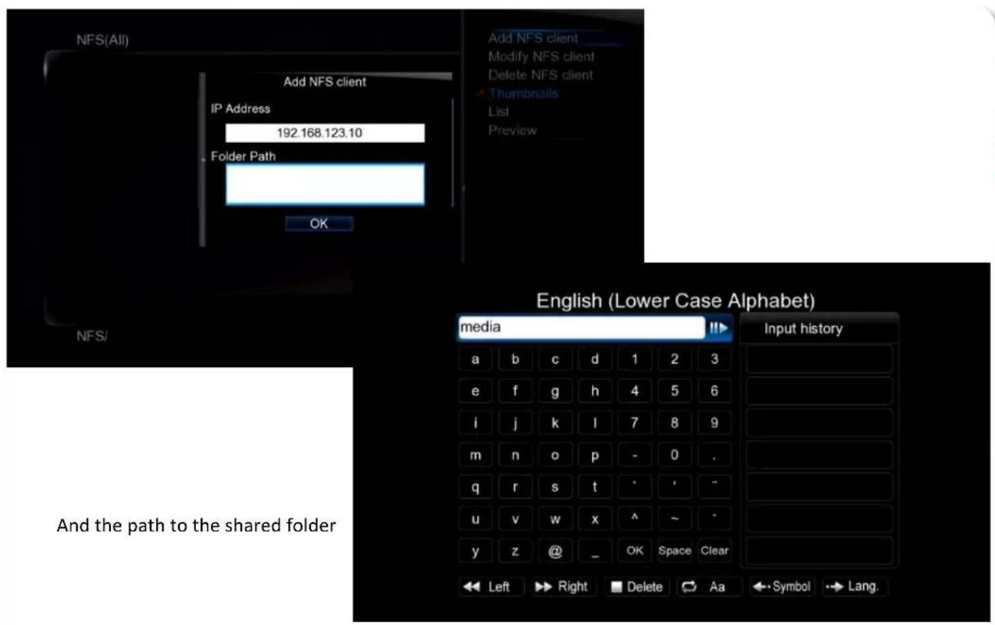 Xtreamer Prodigy - NFS Share Setup - 3