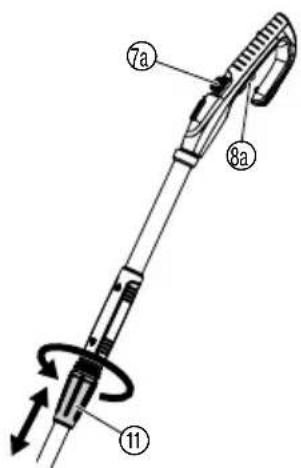 GARDENA ComfortCut - Removing the Telescopic Swivel Handle: - 1