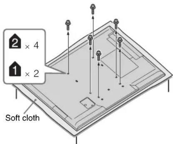 SONY KDL-32CX520 - When installing the base bracket on the wall (for SU-WL50B): - 4
