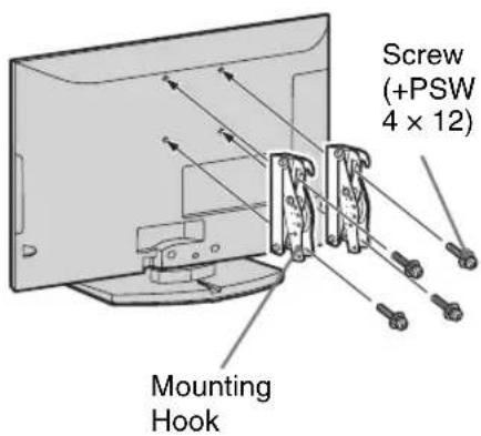 SONY KDL-32CX520 - When installing the base bracket on the wall (for SU-WL50B): - 8