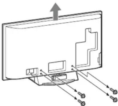 SONY Bravia KDL-40X3500 - Отсоединение настольной подставки от телевизора - 1