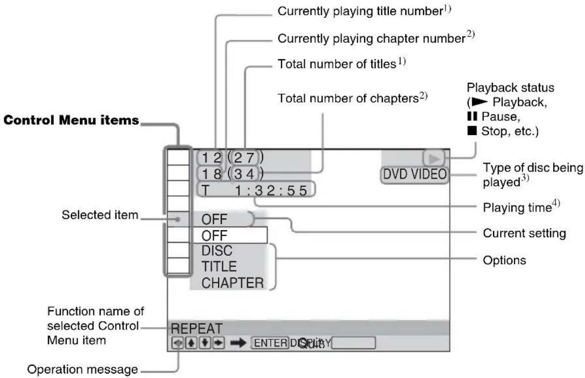 SONY DAV-DZ210D - Control Menu display - 1
