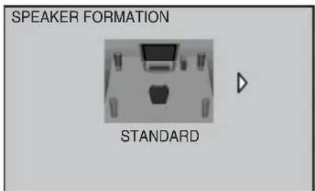 SONY DAV-DZ210D - Press to select the speaker formation image as the speakers are actually positioned, then press ENTER. - 1
