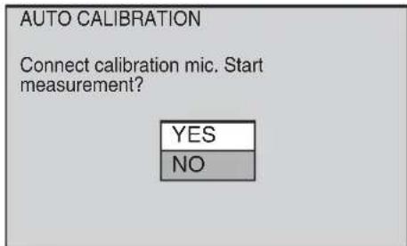 SONY DAV-DZ210D - 12Connect the calibration mic to the A.CAL MIC jack on the front panel and press ↑/↓ to select [YES], then press ENTER. - 2