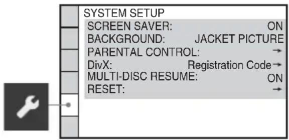 SONY DAV-DZ361W - [SYSTEM SETUP] - 1