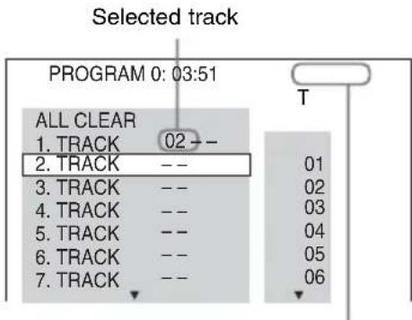 SONY DAV-DZ361W - Select the track you want to program. - 1