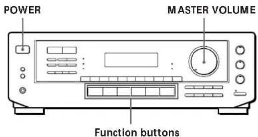SONY STR-DE405 - Selecting a Component - 1