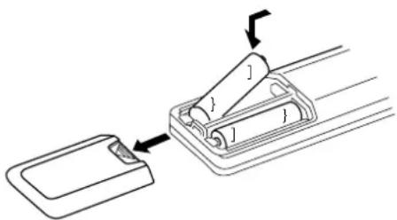 SONY STR-DE405 - Wk adanie baterii do pilota - 1