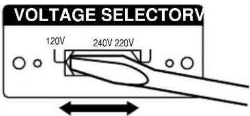 SONY STR-DE485 - Setting the voltage selector - 1