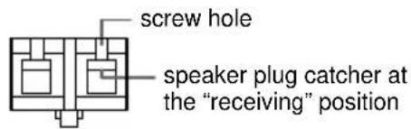 SONY STR-SL40 - Attaching speaker cords to the speaker plugs - 1