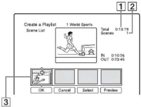 SONY RDR-GXD360 - When you finish adding scenes, press ↓. - 1