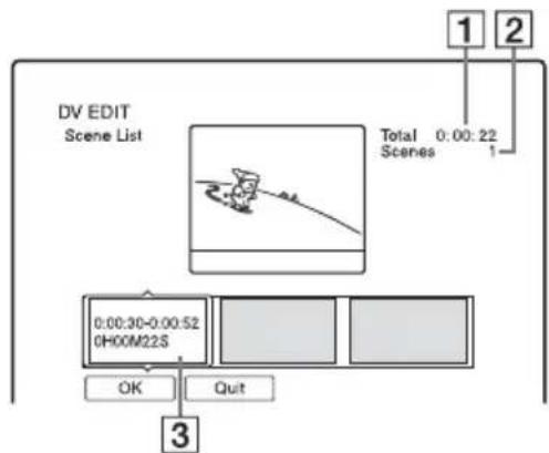 SONY RDR-GXD360 - When you finish adding scenes, press ↓. - 1