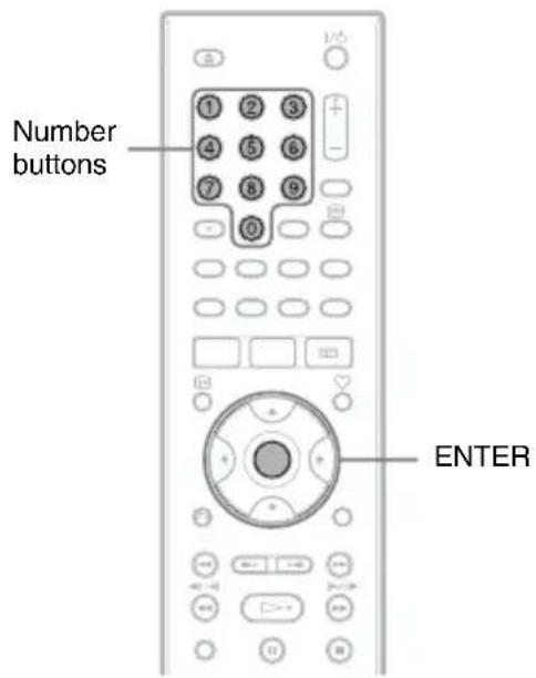 Number buttons ENTER