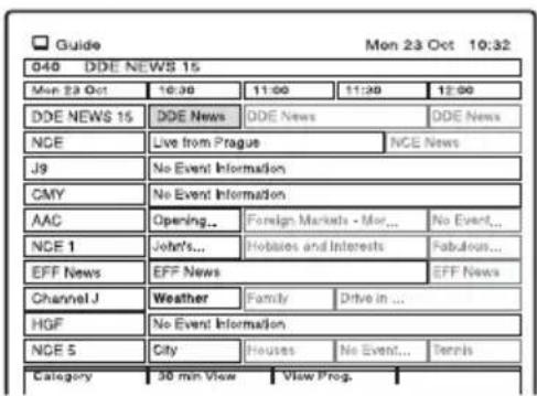Guide Mon 23 Oct 10:32 040 DDE NEWS 15 Mon 23 Oct 10:30 11:00 11:20 12:00 DDE NEWS 15 DDE News DDE News NCE Live from Prague NCE News J9 No Event Information CMY No Event Information AAC Opening... Foreign Markets - Mor... No Event... NCE 1 John's... Businesses and Interests Fabulous... EFF News EFF News Channel J Weather Family Drive in ... HGF No Event Information NCE 5 City Houses No Event... Tennis Category 30 min View View Prog.