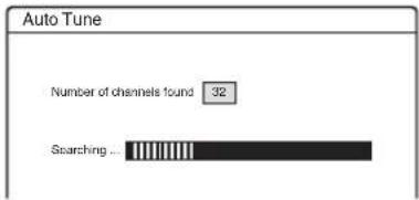 Auto Tune Number of channels found 32 Searching...