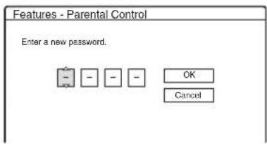 Features - Parental Control Enter a new password. OK Cancel