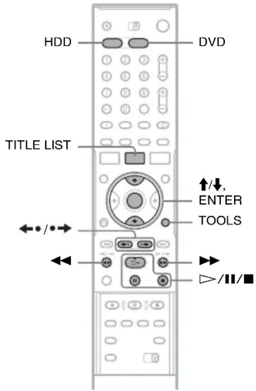 SONY RDR-HX510 - Playing the Recorded Programme (Title List) - 1