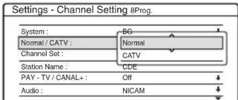 SONY RDR-HX510 - Channel Setting - 4