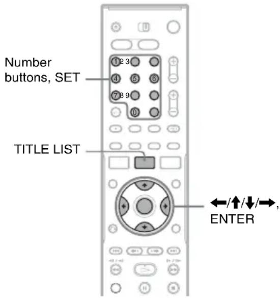 SONY RDR-HX510 - Changing the Name of a Recorded Programme - 1