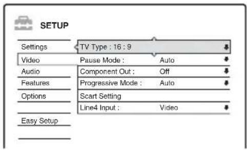SONY RDR-HX510 - Video Settings (Video) - 1