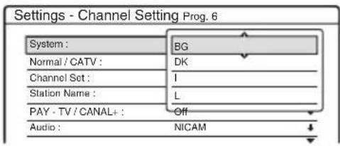 SONY RDR-HX510 - Select "System," and press ENTER. - 1