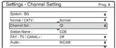 SONY RDR-HX510 - Setting PAY-TV/Canal Plus channels - 6