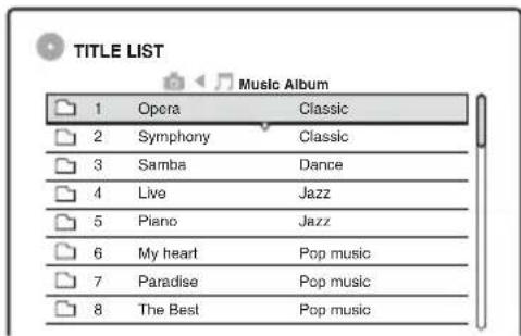 SONY RDR-HX510 - Press TITLE LIST. - 1