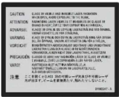 SONY RDR-HX510 - CAUTION - 1