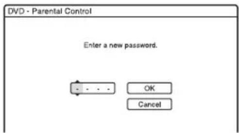 DVD - Parental Control Enter a new password. OK Cancel