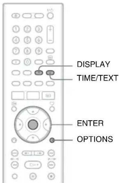 DISPLAY TIME/TEXT ENTER OPTIONS