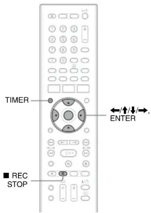TIMER ENTER ■ REC STOP