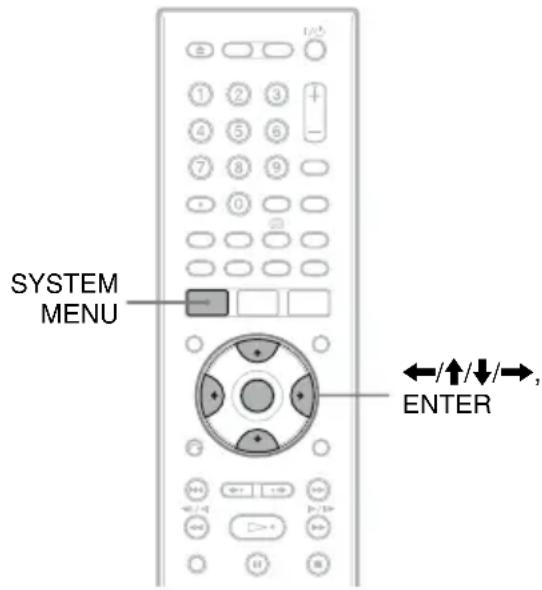 SYSTEM MENU ENTER
