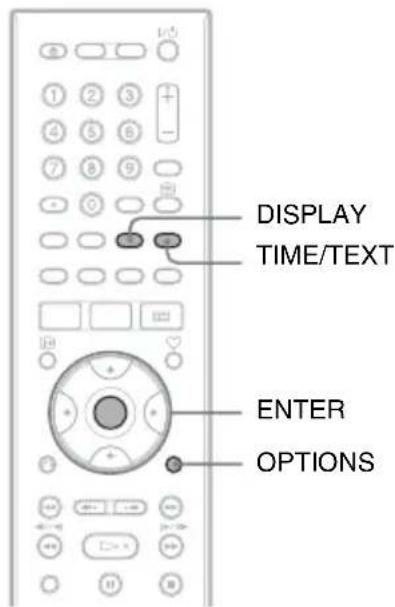 DISPLAY TIME/TEXT ENTER OPTIONS