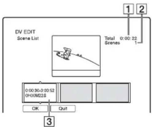 SONY RDR-HXD860 - When you finish adding scenes, press ↓. - 1