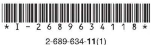 * I - 2 6 8 9 6 3 4 1 1 8 * 2-689-634-11(1)